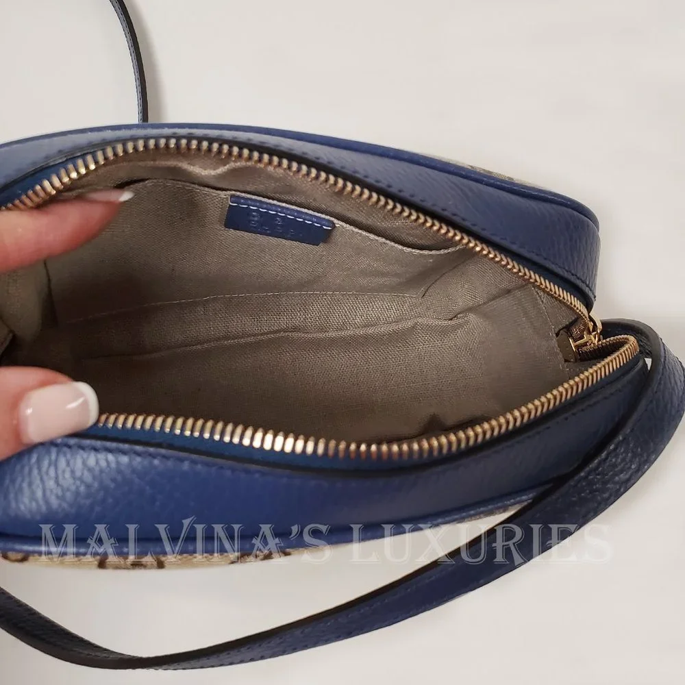 GUCCI BAG 449413 MINI BREE CROSSBODY CAMERA CASE GG GUCCISSIMA LOGO CANVAS - Picture 11 of 16